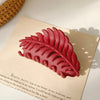 Fashion Leaves Plastic Resin Stoving Varnish Hair Claws 1 Piece