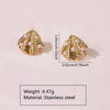 Fashion Leaves Stainless Steel Gold Plated Geometric Earrings For Women