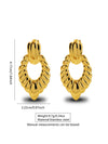 Fashion Leaves Stainless Steel Gold Plated Geometric Earrings For Women