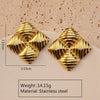 Fashion Leaves Stainless Steel Gold Plated Geometric Earrings For Women