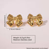 Fashion Leaves Stainless Steel Gold Plated Geometric Earrings For Women