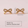 Fashion Leaves Stainless Steel Gold Plated Geometric Earrings For Women