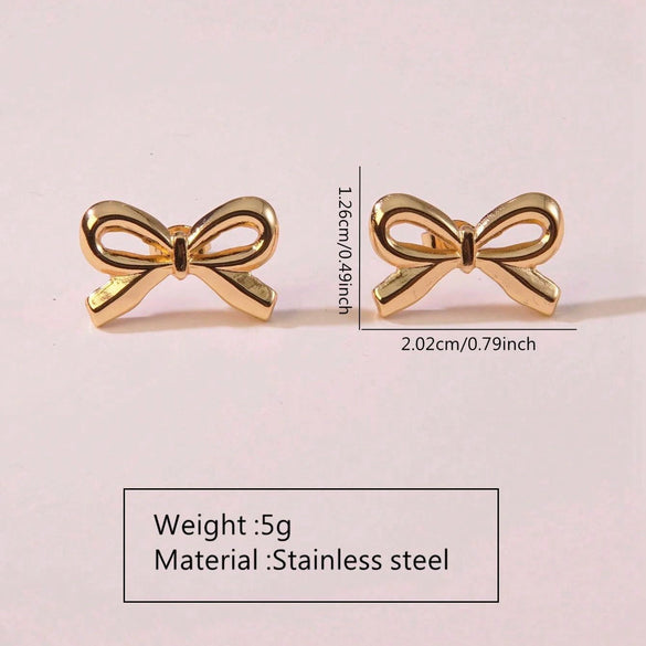 Fashion Leaves Stainless Steel Gold Plated Geometric Earrings For Women
