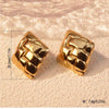 Fashion Leaves Stainless Steel Gold Plated Geometric Earrings For Women