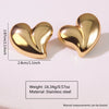 Fashion Leaves Stainless Steel Gold Plated Geometric Earrings For Women
