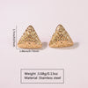 Fashion Leaves Stainless Steel Gold Plated Geometric Earrings For Women