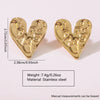 Fashion Leaves Stainless Steel Gold Plated Geometric Earrings For Women
