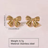Fashion Leaves Stainless Steel Gold Plated Geometric Earrings For Women