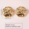 Fashion Leaves Stainless Steel Gold Plated Geometric Earrings For Women