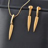Fashion Leaves Titanium Steel Earrings Necklace
