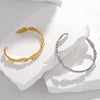 Fashion Leaves Titanium Steel Plating Bangle 1 Piece