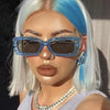 Fashion Leopard Ac Square Full Frame Women'S Sunglasses