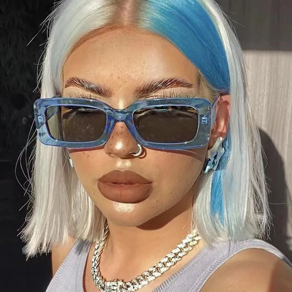 Fashion Leopard Ac Square Full Frame Women'S Sunglasses