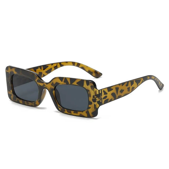 Fashion Leopard Ac Square Full Frame Women'S Sunglasses