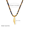 Fashion Leopard Print Velvet Rope Stainless Steel Goldplated Small Fish Pendant Women's Necklace