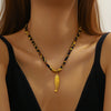 Fashion Leopard Print Velvet Rope Stainless Steel Goldplated Small Fish Pendant Women's Necklace