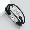 Fashion Letter Pu Leather Alloy Knitting Men'S Bracelets