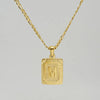 Wholesale Jewelry Fashion Letter Rectangle 304 Stainless Steel Titanium Steel 18K Gold Plated Gold Plated Pendant Necklace