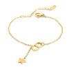 Fashion Letter Star Stainless Steel Collarbone Necklace With Pig Nose Tassel Geometric Design Electroplated Titanium Steel For Women