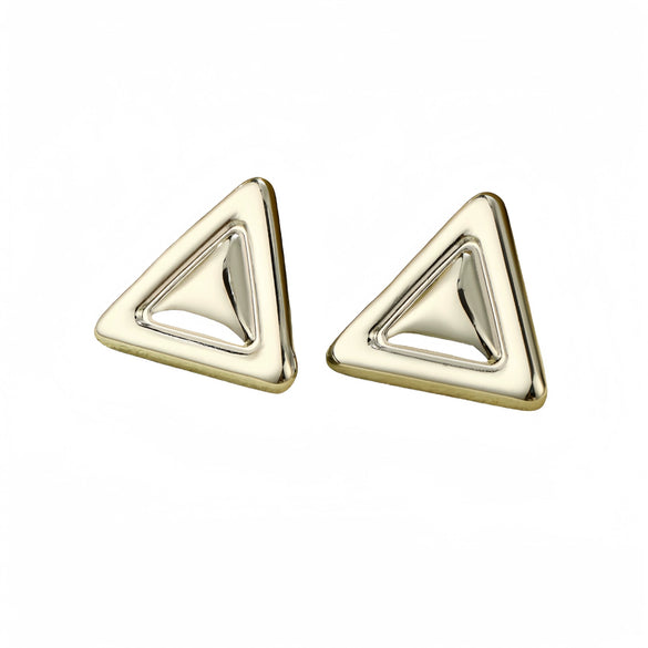 Fashion Light Luxury Geometric Square Titanium Steel And Stainless Steel Earrings With Fivepointed Star And Electroplating Design For Women
