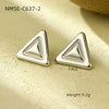 Fashion Light Luxury Geometric Square Titanium Steel And Stainless Steel Earrings With Fivepointed Star And Electroplating Design For Women