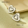 Fashion Light Luxury Geometric Square Titanium Steel And Stainless Steel Earrings With Fivepointed Star And Electroplating Design For Women