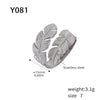 Fashion Light Luxury Geometric 316L Stainless Steel Pvd Gold Plated Adjustable Women's Ring