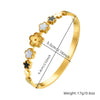 Fashion Light Luxury Plum Blossom Stainless Steel Electroplated Jewelry Bracelet