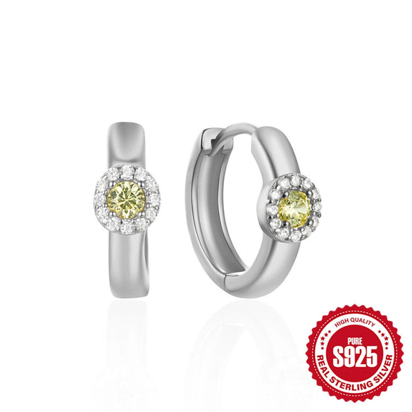 Fashion Light Luxury Retro Personality Zircon Earrings For Women Silver With Geometric Pattern Electroplated