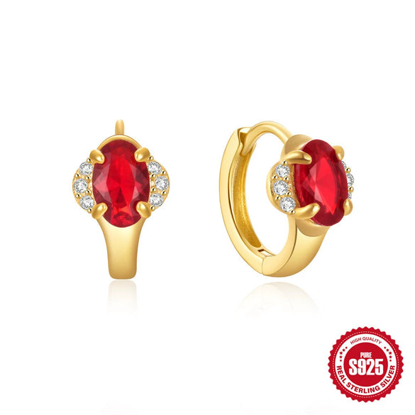 Fashion Light Luxury Retro Personality Zircon Earrings For Women Silver With Geometric Pattern Electroplated