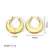 Fashion Light Luxury Titanium Steel Hollow Geometric Women's Earrings With Electroplating