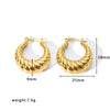 Fashion Light Luxury Titanium Steel Hollow Geometric Women's Earrings With Electroplating