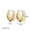 Fashion Light Luxury Titanium Steel Hollow Geometric Women's Earrings With Electroplating