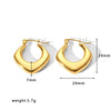 Fashion Light Luxury Titanium Steel Hollow Geometric Women's Earrings With Electroplating