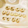 Fashion Light Luxury Titanium Steel Hollow Geometric Women's Earrings With Electroplating