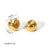 Fashion Light Luxury Titanium Steel Hollow Geometric Women's Earrings With Electroplating