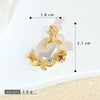 Fashion Light Luxury Zircon Jewelry Pendant Copper Heart Shape Rhombus Electroplated For Female