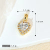 Fashion Light Luxury Zircon Jewelry Pendant Copper Heart Shape Rhombus Electroplated For Female