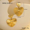 Fashion Love Earrings Retro Niche French Design Sense Stainless Steel Geometric Electroplated