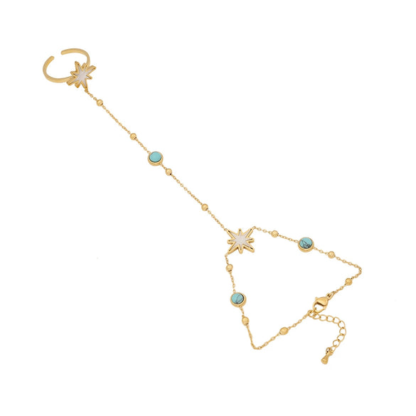 Fashion Love Finger Bracelet Stainless Steel Heart Shape Electroplated Jewelry For Women