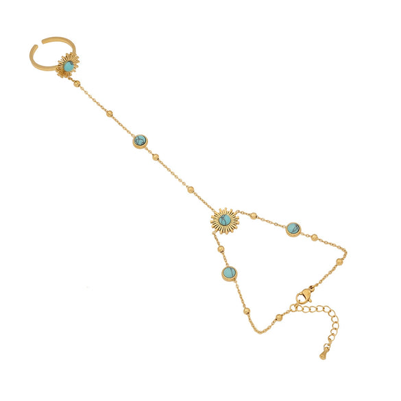 Fashion Love Finger Bracelet Stainless Steel Heart Shape Electroplated Jewelry For Women