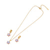 Fashion Love Necklace Suit With Butterfly Star Heart Pattern Stainless Steel O Chain Necklace Electroplated For Women