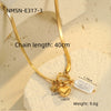 Fashion Love Pendant Necklace Stainless Steel Geometric Electroplating