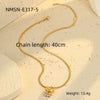 Fashion Love Pendant Necklace Stainless Steel Geometric Electroplating