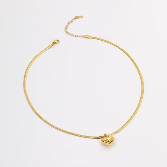 Fashion Love Pendant Necklace Stainless Steel Geometric Electroplating