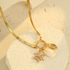 Fashion Love Pendant Necklace Stainless Steel Geometric Electroplating