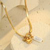 Fashion Love Pendant Necklace Stainless Steel Geometric Electroplating