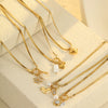 Fashion Love Pendant Necklace Stainless Steel Geometric Electroplating