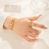 Fashion Love Simple Classic Titanium Steel Jewelry With Electroplating Opening Adjustable Light Luxury Style