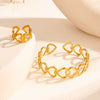 Fashion Love Simple Classic Titanium Steel Jewelry With Electroplating Opening Adjustable Light Luxury Style